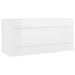 2 Piece Bathroom Furniture Set Glossy Look White Chipboard