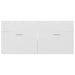 2 Piece Bathroom Furniture Set Glossy Look White Chipboard