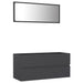 2 Piece Bathroom Furniture Set Grey Chipboard Nbakbo