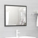 2 Piece Bathroom Furniture Set Grey Chipboard Nbania