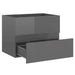 2 Piece Bathroom Furniture Set Grey Chipboard Nbania