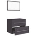 2 Piece Bathroom Furniture Set Grey Chipboard Nbanxk