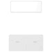 2 Piece Bathroom Furniture Set White Chipboard Nbanbk