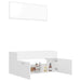 2 Piece Bathroom Furniture Set White Chipboard Nbanbk