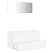 2 Piece Bathroom Furniture Set White Chipboard Nbankb