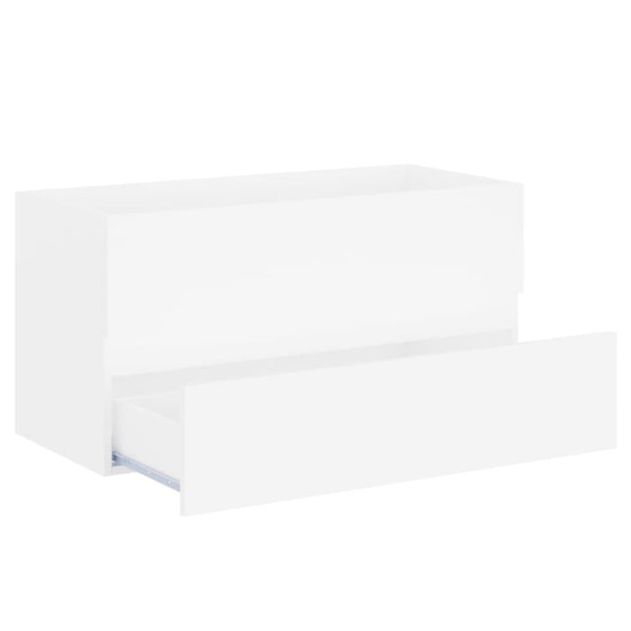 2 Piece Bathroom Furniture Set White Chipboard Nbankb