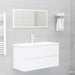 2 Piece Bathroom Furniture Set White Chipboard Nbankb