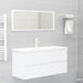 2 Piece Bathroom Furniture Set White Chipboard Nbankk