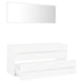 2 Piece Bathroom Furniture Set White Chipboard Nbanpa