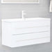 2 Piece Bathroom Furniture Set White Chipboard Nbanpa