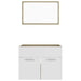 2 Piece Bathroom Furniture Set White And Sonoma Oak