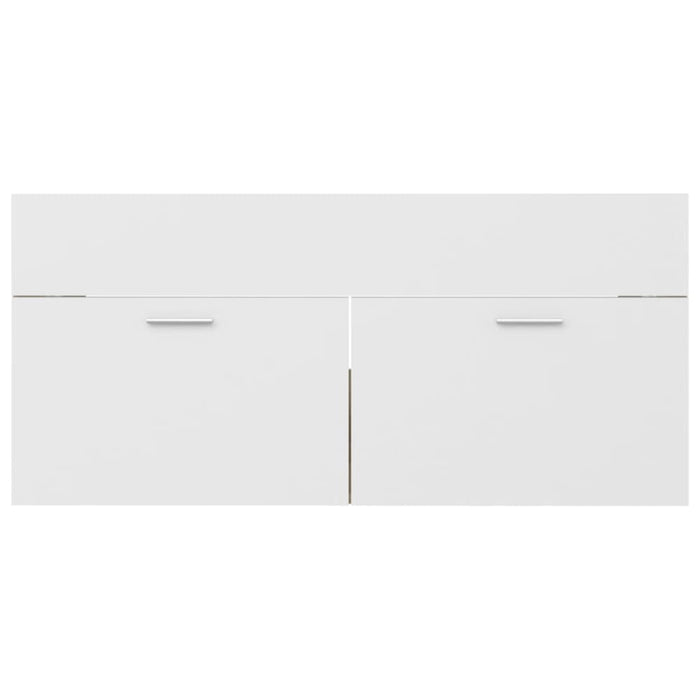 2 Piece Bathroom Furniture Set White And Sonoma Oak