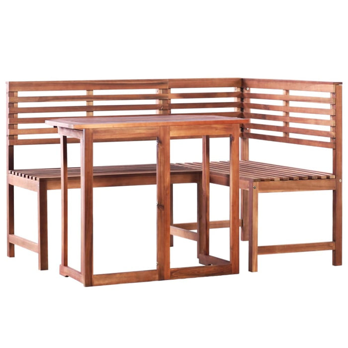 2 Piece Bistro Set Solid Acacia Wood Aabtn