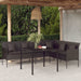 2 Piece Garden Dining Set With Cushions Black Poly Rattan