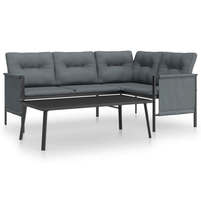 2 Piece Garden Lounge Set Anthracite Steel Tlxnob