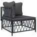 2 Piece Garden Lounge Set With Cushions Anthracite Steel