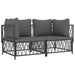 2 Piece Garden Lounge Set With Cushions Anthracite Steel