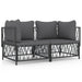 2 Piece Garden Lounge Set With Cushions Anthracite Steel