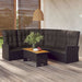 2 Piece Garden Lounge Set With Cushions Black Poly Rattan