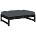 2 Piece Garden Lounge Set With Cushions Black Solid Wood