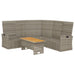 2 Piece Garden Lounge Set With Cushions Grey Poly Rattan