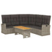 2 Piece Garden Lounge Set With Cushions Grey Poly Rattan