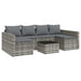 2 Piece Garden Lounge Set With Cushions Grey Poly Rattan