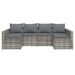 2 Piece Garden Lounge Set With Cushions Grey Poly Rattan