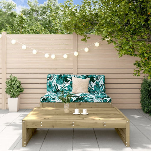 2 Piece Garden Lounge Set With Cushions Impregnated Wood