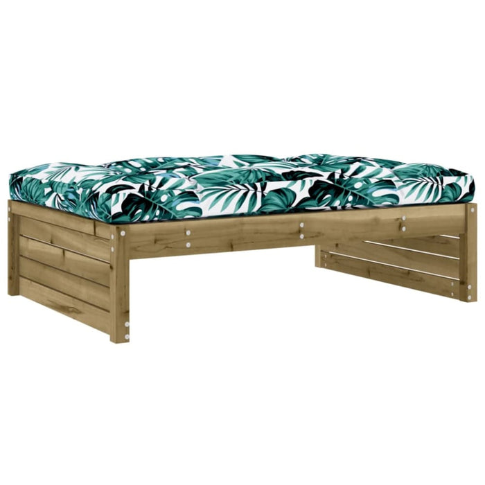 2 Piece Garden Lounge Set With Cushions Impregnated Wood