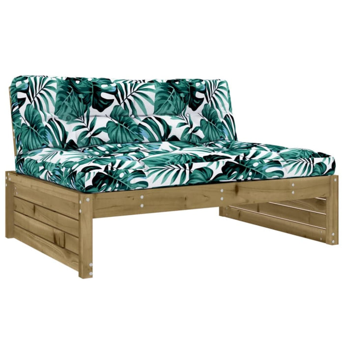 2 Piece Garden Lounge Set With Cushions Impregnated Wood