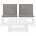 2 Piece Garden Lounge Set With Cushions Plastic White Topnpx