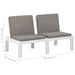 2 Piece Garden Lounge Set With Cushions Plastic White Topnpx