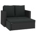 2 Piece Garden Lounge Set With Cushions Poly Rattan Black