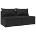 2 Piece Garden Lounge Set With Cushions Poly Rattan Black