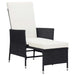 2 Piece Garden Lounge Set With Cushions Poly Rattan Black