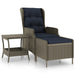 2 Piece Garden Lounge Set With Cushions Poly Rattan Brown