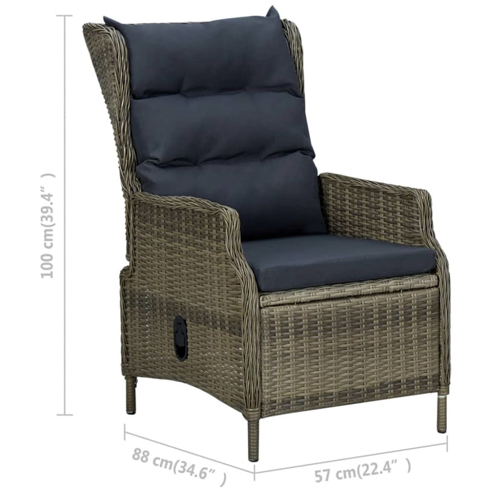 2 Piece Garden Lounge Set With Cushions Poly Rattan Brown