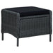 2 Piece Garden Lounge Set With Cushions Poly Rattan Dark