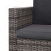 2 Piece Garden Lounge Set With Cushions Poly Rattan Grey