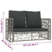 2 Piece Garden Lounge Set With Cushions Poly Rattan Grey