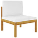 2 Piece Garden Lounge Set With Cushions Solid Acacia Wood