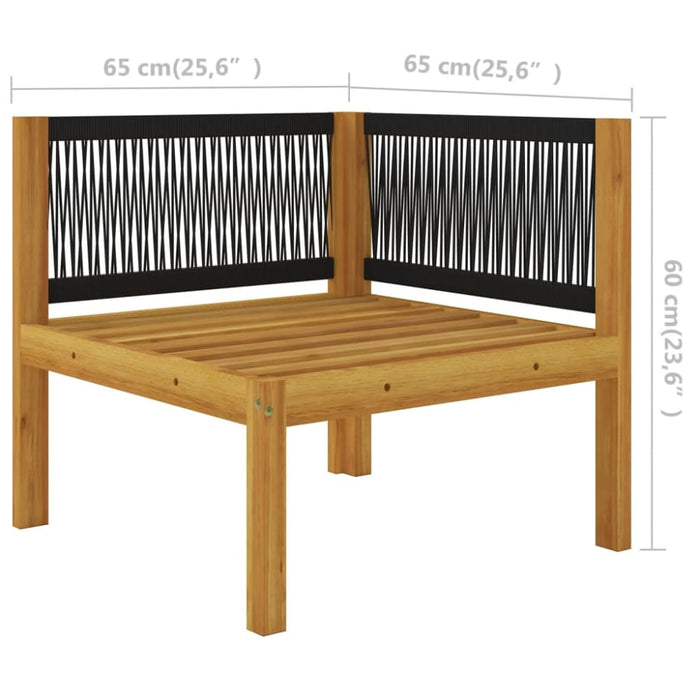 2 Piece Garden Lounge Set With Cushions Solid Acacia Wood