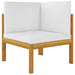 2 Piece Garden Lounge Set With Cushions Solid Acacia Wood