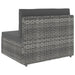 2 Piece Garden Lounge Set Poly Rattan Grey Akpxx