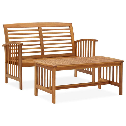 2 Piece Garden Lounge Set Solid Acacia Wood Tobxlx