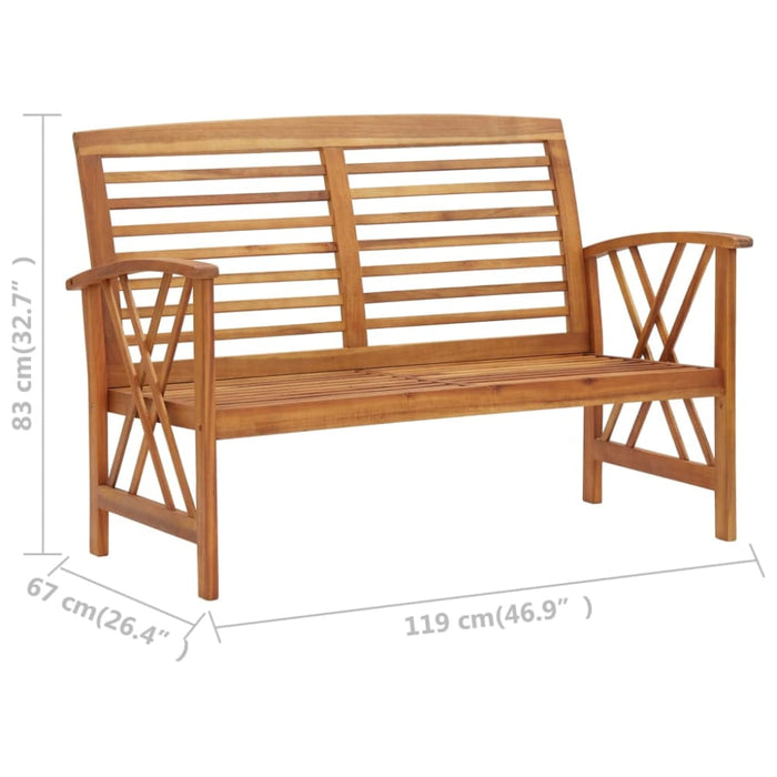 2 Piece Garden Lounge Set Solid Acacia Wood Tobxix