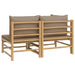 2 Piece Garden Lounge Set With Taupe Cushions Bamboo Tlxxna