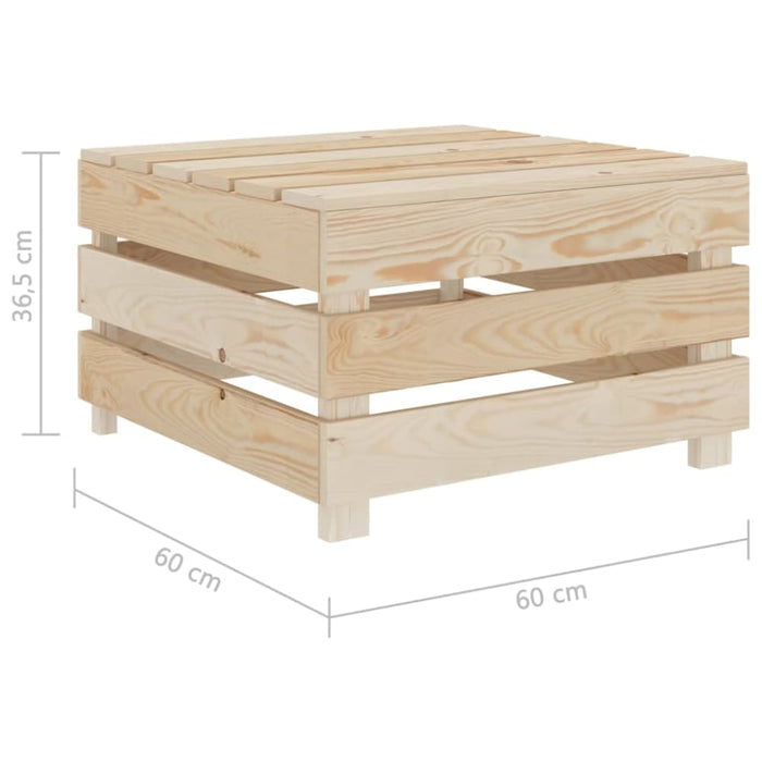 2 Piece Garden Pallet Lounge Set Wood Aktal