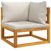 2 Piece Garden Sofa Set With Cushions Solid Wood Acacia